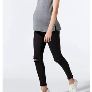 BLANQI Maternity Belly Support Black Jeans. Sz 0